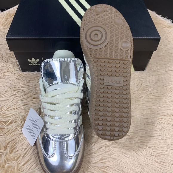 Adidas x Wales Bonner Samba Silver Metallic Sneakers - Picture 4 of 4